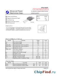 Datasheet AP01N60P manufacturer A-Power