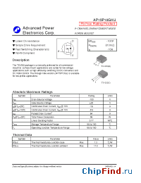Datasheet AP15P10GJ manufacturer A-Power
