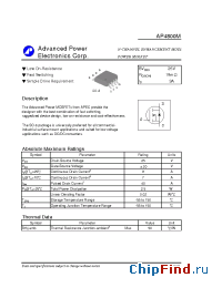 Datasheet AP4800M manufacturer A-Power