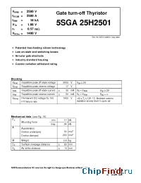 Datasheet 5SGA25H2501 manufacturer ABB