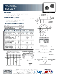 Datasheet ASR314.5 manufacturer Abracon