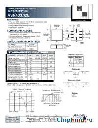 Datasheet ASR433.92E manufacturer Abracon