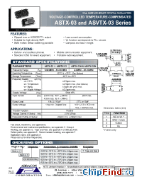 Datasheet ASTX-03ASVTX-03 manufacturer Abracon