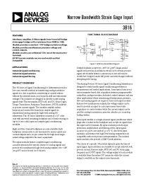 Datasheet 3B16-CUSTOM manufacturer Analog Devices