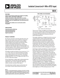 Datasheet 5B35-01 manufacturer Analog Devices
