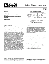 Datasheet 7B40-06-2 manufacturer Analog Devices