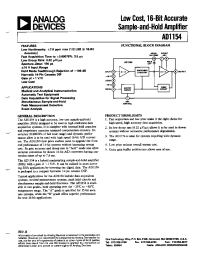 Datasheet AD1154 manufacturer Analog Devices