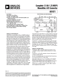 Datasheet AD1671AQ manufacturer Analog Devices