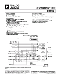 Datasheet AD1881 manufacturer Analog Devices