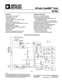 Datasheet AD1983JCPZ manufacturer Analog Devices
