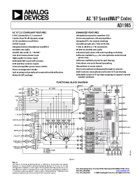 Datasheet AD1985JSTZ-REEL1 производства Analog Devices