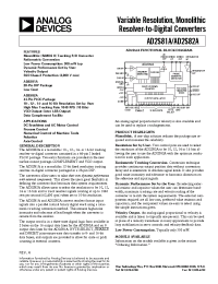 Datasheet AD2S81AJ производства Analog Devices