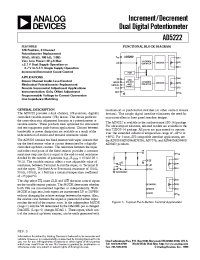 Datasheet AD5222BR10 производства Analog Devices