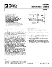 Datasheet AD524A производства Analog Devices