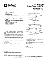 Datasheet AD5541A manufacturer Analog Devices