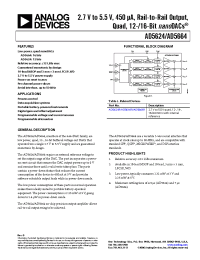 Datasheet AD5624BCPZ-REEL7 manufacturer Analog Devices