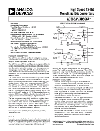 Datasheet AD565A производства Analog Devices