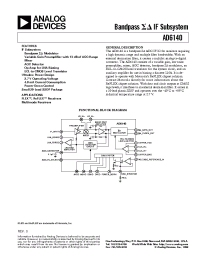 Datasheet AD6140ARSRL производства Analog Devices
