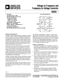 Datasheet AD650A manufacturer Analog Devices