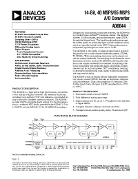 Datasheet AD6644A-65 производства Analog Devices