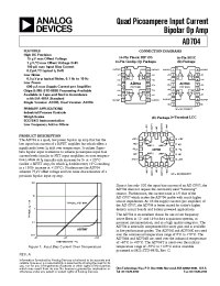Datasheet AD704TQ manufacturer Analog Devices