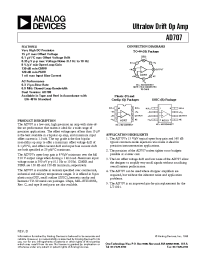 Datasheet AD707A manufacturer Analog Devices