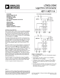 Datasheet AD7111TE/883B производства Analog Devices