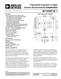 Datasheet AD7142ACPZ-1-U2 производства Analog Devices