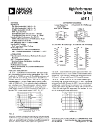 Datasheet AD811AR-16-REEL производства Analog Devices