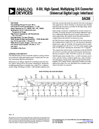 Datasheet DAC08/883 производства Analog Devices