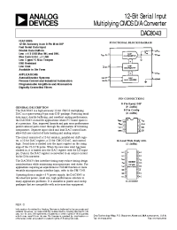 Datasheet DAC8043FZ производства Analog Devices