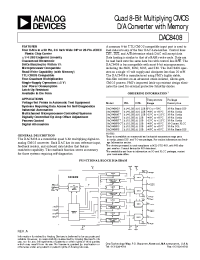 Datasheet DAC8408 производства Analog Devices
