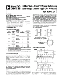Datasheet MUX08B/883 manufacturer Analog Devices