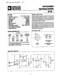 Datasheet OP-05CP производства Analog Devices