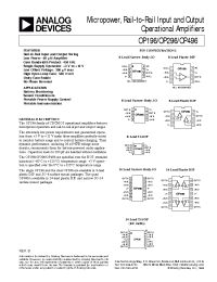 Datasheet OP196GP производства Analog Devices