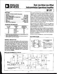 Datasheet OP-227BY/883 производства Analog Devices