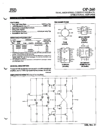 Datasheet OP-260EZ производства Analog Devices