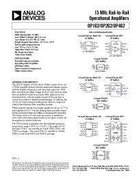 Datasheet OP262G производства Analog Devices