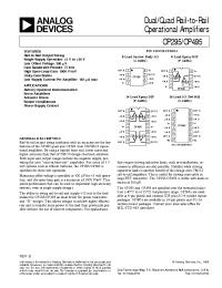 Datasheet OP295GBC производства Analog Devices