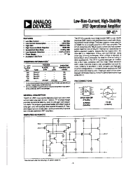 Datasheet OP41A производства Analog Devices
