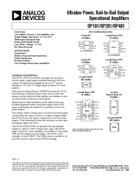 Datasheet OP481 производства Analog Devices