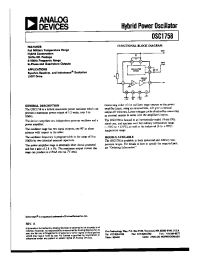Datasheet OSC1758500B производства Analog Devices