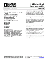 Datasheet SSM2304 производства Analog Devices