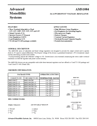 Datasheet AMS1084CM-285 производства AMS