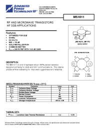 Datasheet MS1011 производства APT