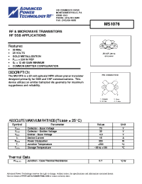 Datasheet MS1076 производства APT