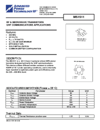 Datasheet MS1511 производства APT
