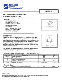 Datasheet MS2210 производства APT