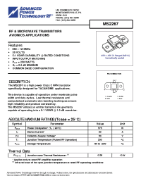 Datasheet MS2267 производства APT