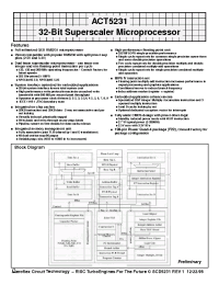 Datasheet ACT-5231PC-133F22I manufacturer Aeroflex